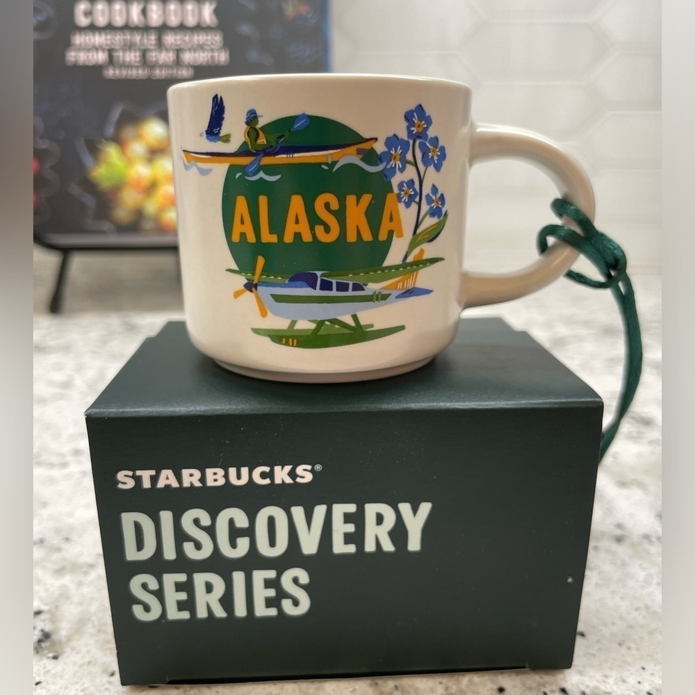 Starbucks Discovery Series ALASKA Graphic Mini Mug in Box. NWT in BOX. HTF, NWT
